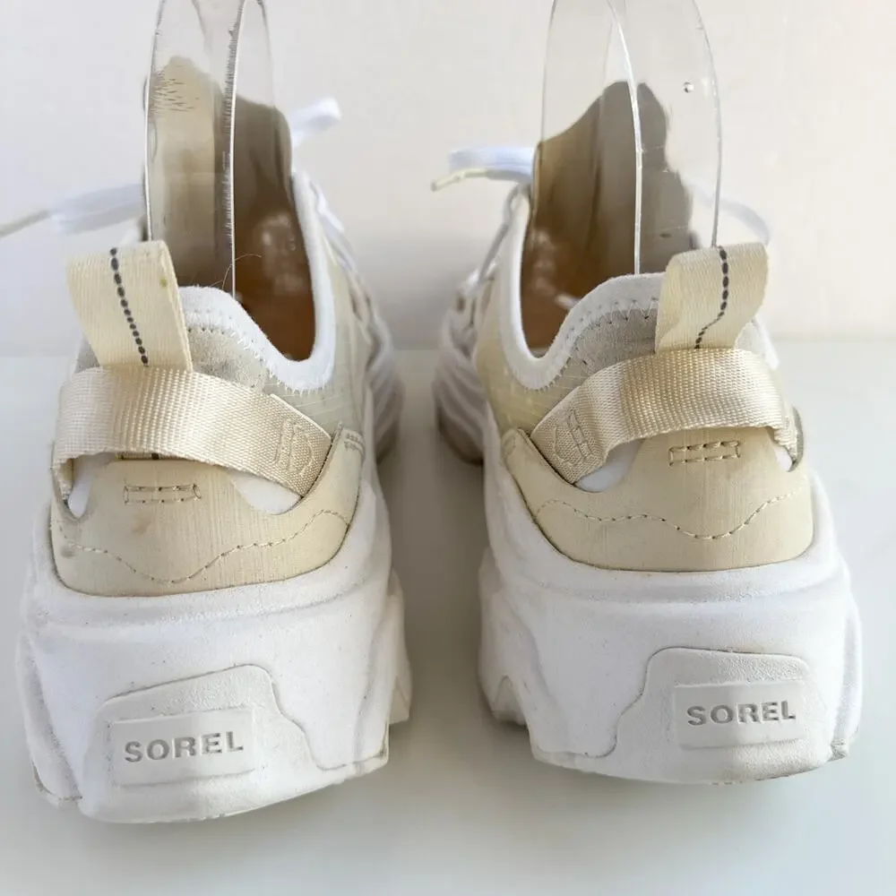 Sorel Kinetic Breakthru Tech Lace White/Chalk Sneaker Women's US size 9.5